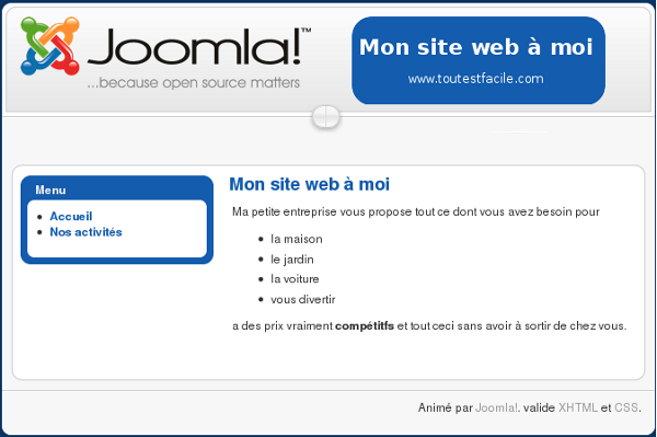 Joomla! Mon site internet: Logo de mon entreprise ou association